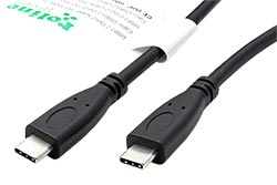 USB 10Gbps (3.2 gen 2) kabel USB C(M)-USB C(M), PD 100W, TPE, 1m, černý