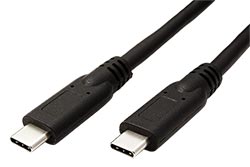 USB 10Gbps (3.2 gen 2) kabel USB C(M) - USB C(M), PD 60W, 5m, černý