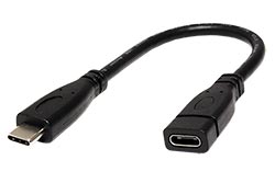 USB 10Gbps (3.2 gen 2) prodlužovací kabel, USB C(M) - USB C(F), 0,15m