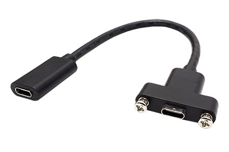 USB 10Gbps spojka USB C(F) - USB C(F), panelový konektor, 0,20m