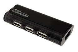 USB 2.0 Hub, 4 porty, magnetický, černý  (UH284)