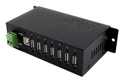 USB 2.0 Hub, 7 portů, průmyslový, na DIN lištu (EX-1177HMVS)