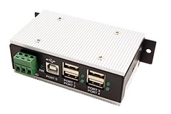 USB 2.0 Hub, průmyslový, na DIN lištu(EX-1163HMS-WT)