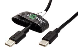 USB 2.0 kabel, 3A, USB C(M) - USB C(M), 0,5m, černý
