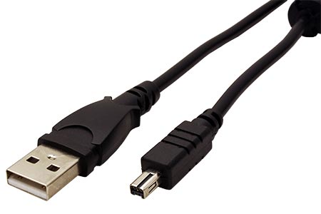 USB 2.0 kabel A - miniUSB MINOLTA 8pin, 2m, černý