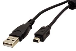 USB 2.0 kabel A - miniUSB OLYMPUS 12pin, 2m, černý