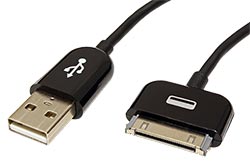 USB 2.0 kabel pro iPhone/iPod/iPad, 1m, černý