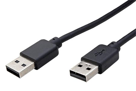 USB 2.0 kabel propojovací A(M) - A(M), 5m, černý
