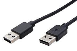 USB 2.0 kabel propojovací A(M) - A(M), 5m, černý