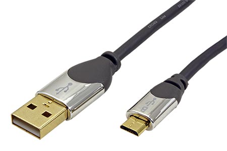 USB 2.0 kabel USB A(M) - microUSB B(M), 0,5m