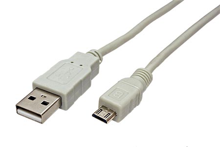 USB 2.0 kabel, USB A(M) - microUSB B(M), 0,8m