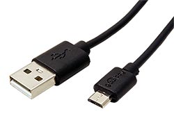 USB 2.0 kabel, USB A(M) - microUSB B(M), 1m