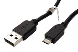 USB 2.0 kabel, USB A(M) - microUSB B(M), 1m