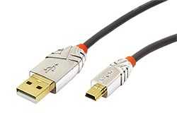 USB 2.0 kabel USB A(M) - miniUSB 5pin B(M), 0,5m