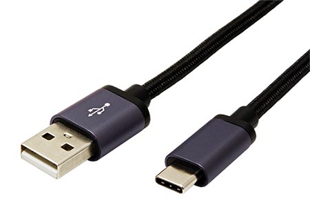 USB 2.0 kabel, USB A(M) - USB C(M), OTG, 0,8m