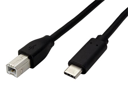 USB 2.0 kabel USB B(M) - USB C(M), 1m