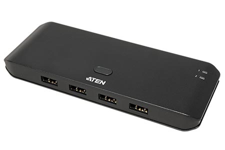 USB 2.0 přepínač 2:4, 2x USB A - 4x USB A (US4224)