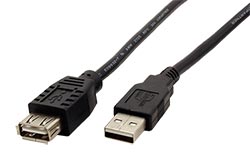 USB 2.0 prodlužovací kabel A-A, M-F, 0,8m