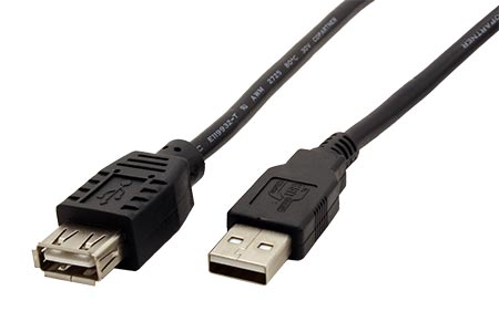 USB 2.0 prodlužovací kabel A-A, M-F, 1,8m