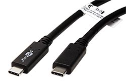 USB 20Gbps (3.2 gen 2x2) kabel USB C(M) - USB C(M), PD 100W, 0,5m, černý