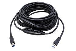 USB 5Gbps aktivní kabel USB3.0 A(M) - USB3.0 B(M), 10m, černý