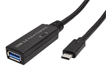 USB 5Gbps aktivní prodlužovací kabel USB C(M) - USB3.0 A(F), 5m