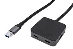 USB 5Gbps Hub, 2x USB3.0 A +2x USB C, s kabelem 5m