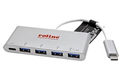 USB 5Gbps Hub, USB C(M) - 4x USB3.0 A(F), PD