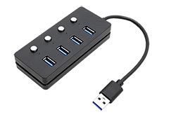 USB 5Gbps Hub, USB3.0 A(M) - 4x USB3.0 A(F), s vypínáním portů