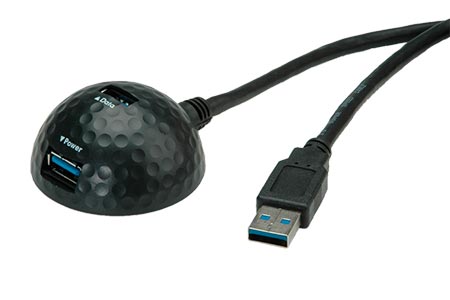 USB 5Gbps kabel prodlužovací, USB3.0 A(M) - USB3.0 A(F), DOME magnetický, 1,5m, černý