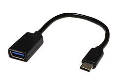 USB 5Gbps kabel USB C(M) - USB3.0 A(F), OTG, 0,15m