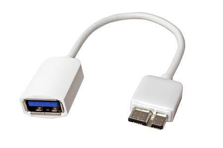 USB 5Gbps kabel, USB3.0 A(F) - microUSB3.0 B(M), OTG, 0,15 m