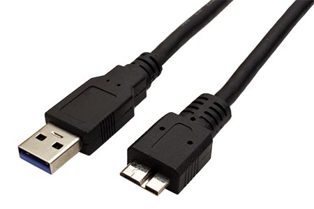 USB 5Gbps kabel USB3.0 A(M) - microUSB3.0 B(M), 0,15m, černý