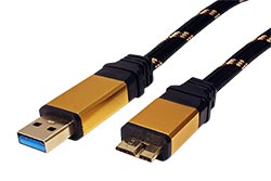 USB 5Gbps kabel USB3.0 A(M) - microUSB3.0 B(M), 0,8m