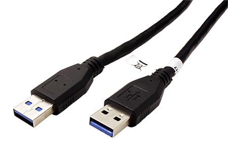 USB 5Gbps kabel USB3.0 A(M) - USB3.0 A(M), 1m, černý
