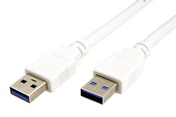 USB 5Gbps kabel USB3.0 A(M) - USB3.0 A(M), 3m, bílý