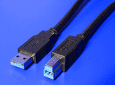 USB 5Gbps kabel USB3.0 A(M) - USB3.0 B(M), 1,8m, černý