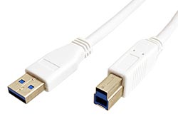 USB 5Gbps kabel USB3.0 A(M) - USB3.0 B(M), 1,8m, šedý