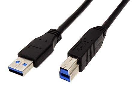 USB 5Gbps kabel USB3.0 A(M) - USB3.0 B(M), 1m, černý