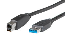 USB 5Gbps kabel USB3.0 A(M) - USB3.0 B(M), 3m, černý