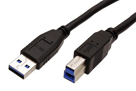 USB 5Gbps kabel USB3.0 A(M) - USB3.0 B(M), 5m, černý