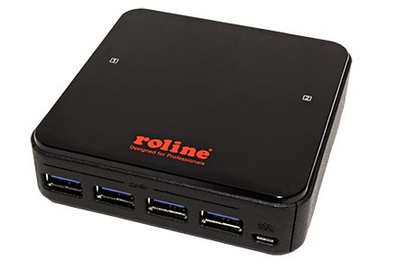 USB 5Gbps přepínač 2:4