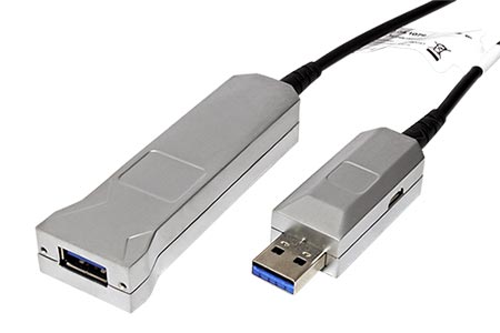 USB 5Gbps (USB 3.0) aktivní optický prodlužovací kabel, USB3.0 A(M) - USB3.0 A(F), 30m