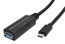 USB 5Gbps (USB 3.0) aktivní prodlužovací kabel USB C(M) - USB A(F), 5m