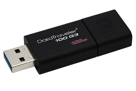 USB 5Gbps (USB 3.0) Flash disk, 128GB, DataTraveler 100 G3