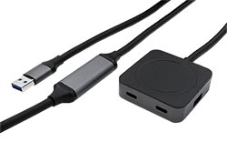 USB 5Gbps (USB 3.0) Hub, 2x USB A 3.0 +2x USB C, s kabelem 10m