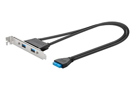 USB 5Gbps záslepka, 2x USB3.0 A(F) konektor, 45cm, 1x 20pin