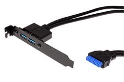 USB 5Gbps záslepka, 2x USB3.0 A(F) konektor, 50cm, 1x 20pin