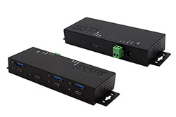 USB hub 10Gbps USB C(F) -> 4x USB C(F) + 3x USB3.0 A(F), průmyslový (EX-1237HMVS)