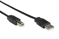 USB plochý kabel A-B, 0,8m